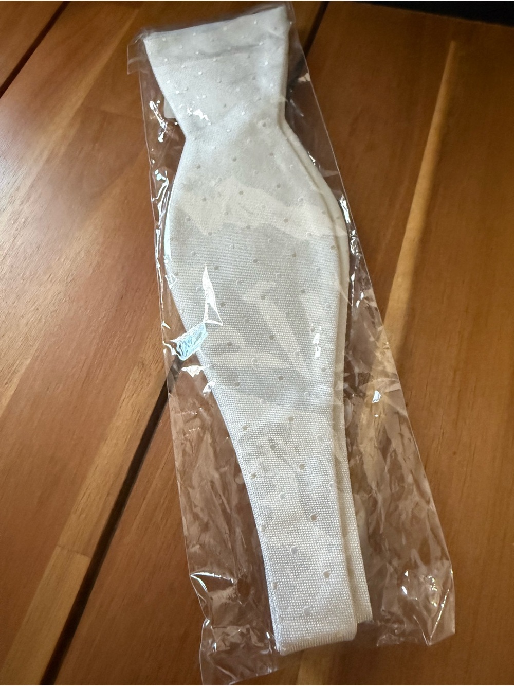 Wedding White Textured Self-Tie Bow Tie